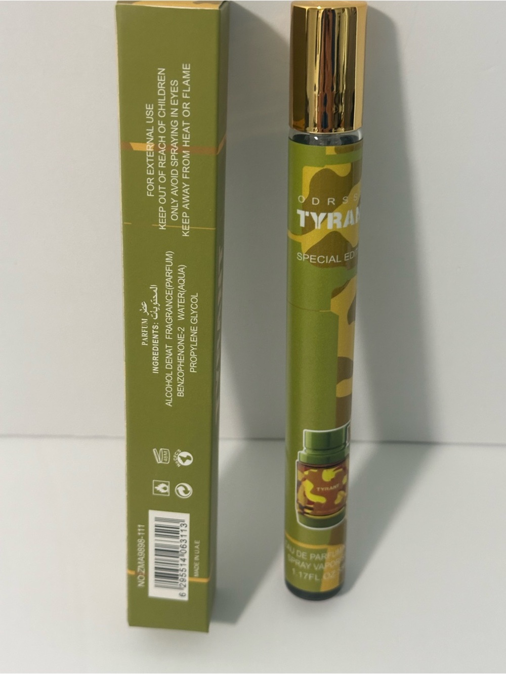 Lucky Brand Olive Green and Gold Roller Perfume - Tyrant Special Edition